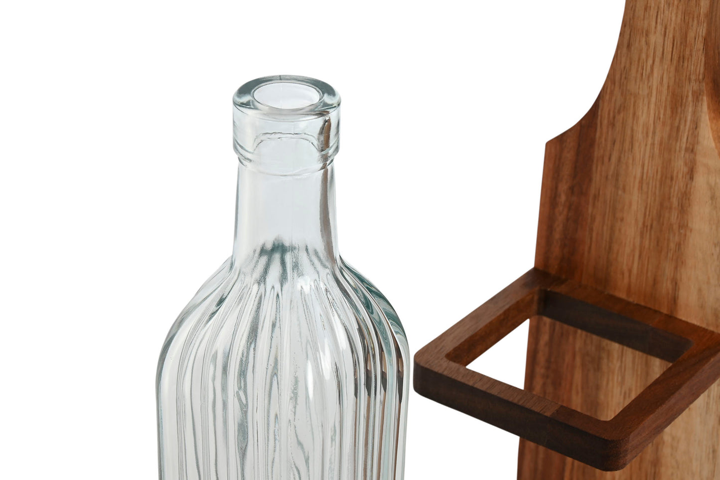 HUILIER & VINAIGRIER - lot de 2 - verre support acacia - 500 ml