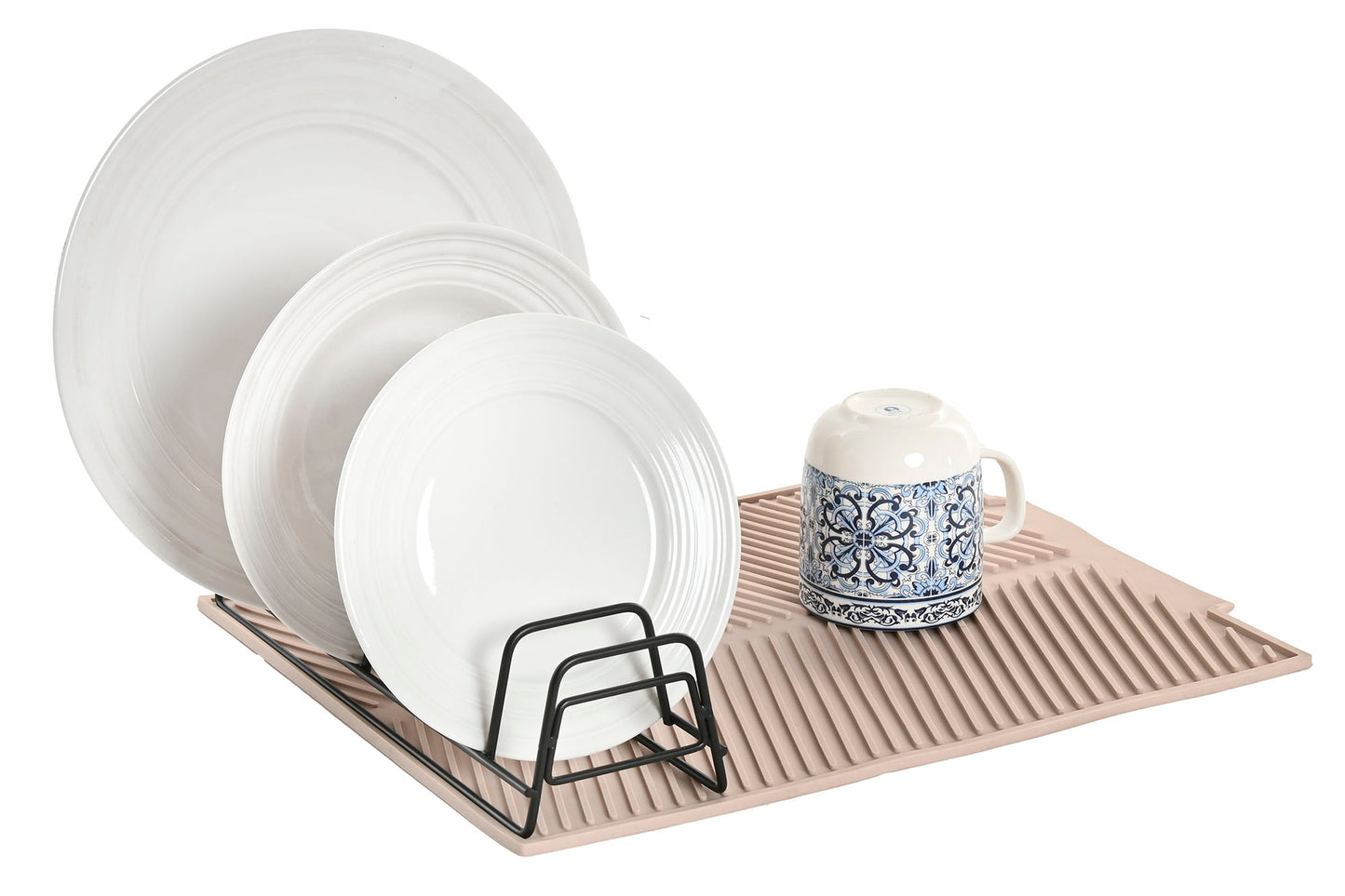 ÉGOUTTOIR - silicone/métal - Beige