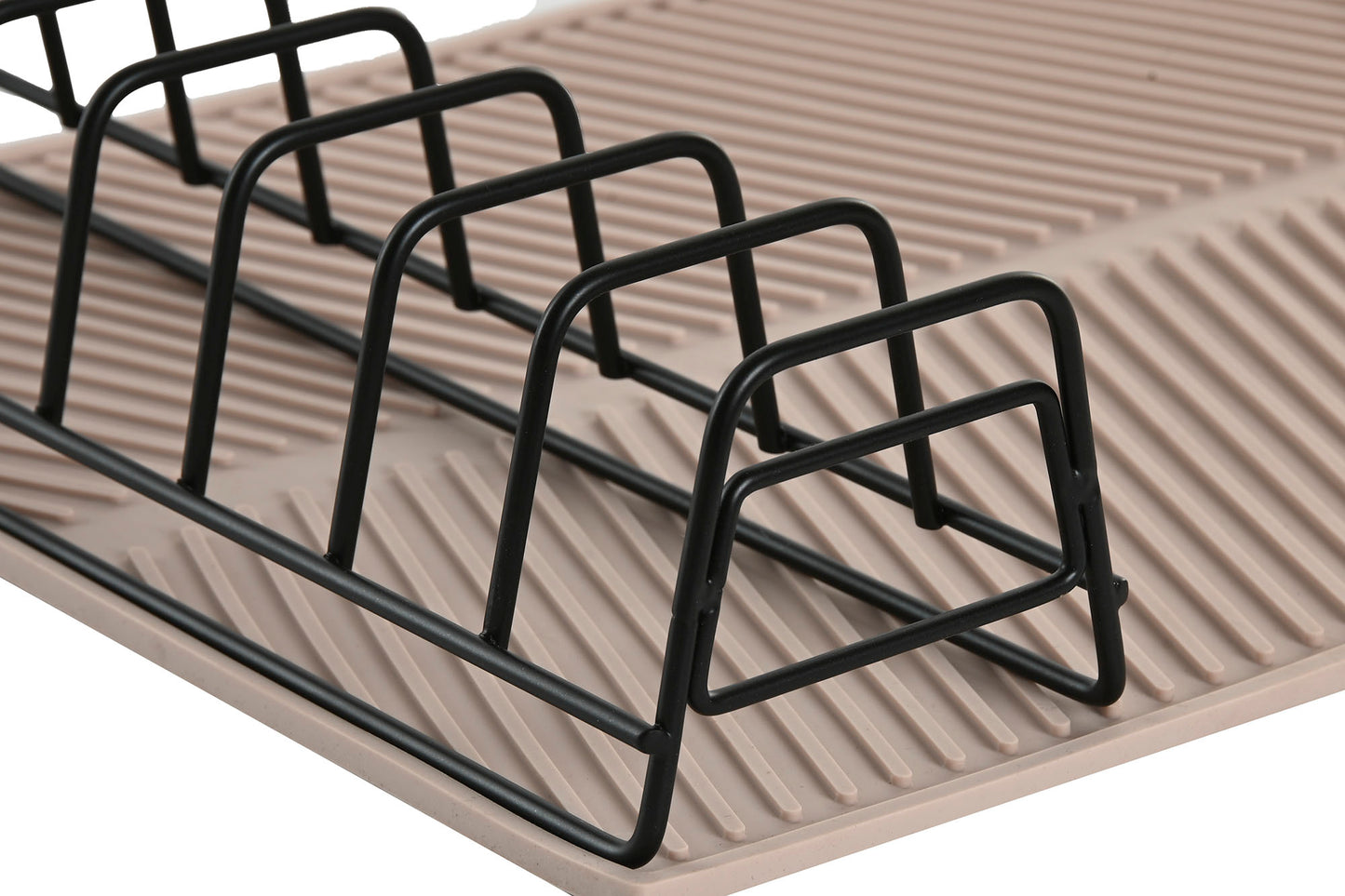 ÉGOUTTOIR - silicone/métal - Beige