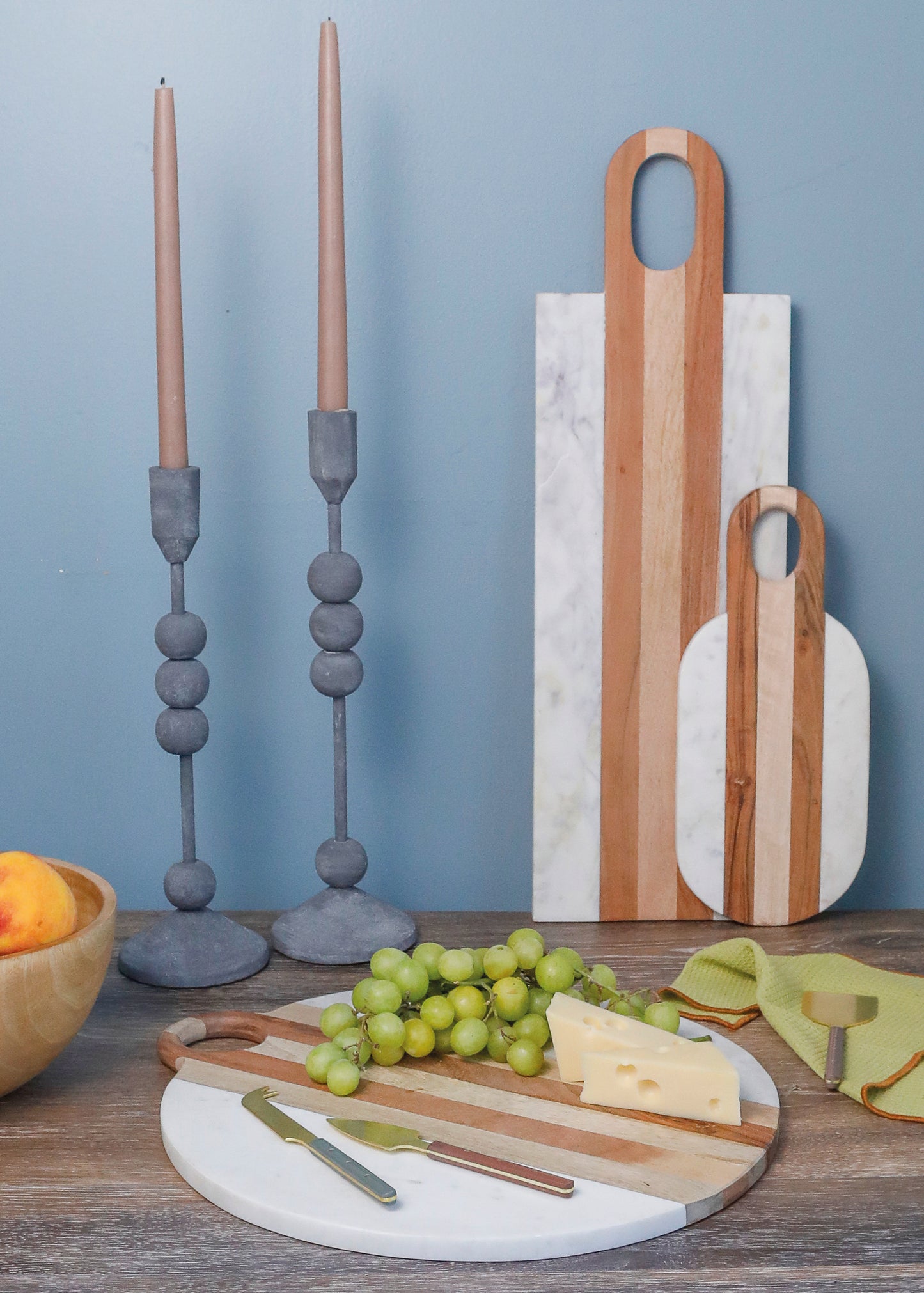 MOA Planche rectangle marbre et bois