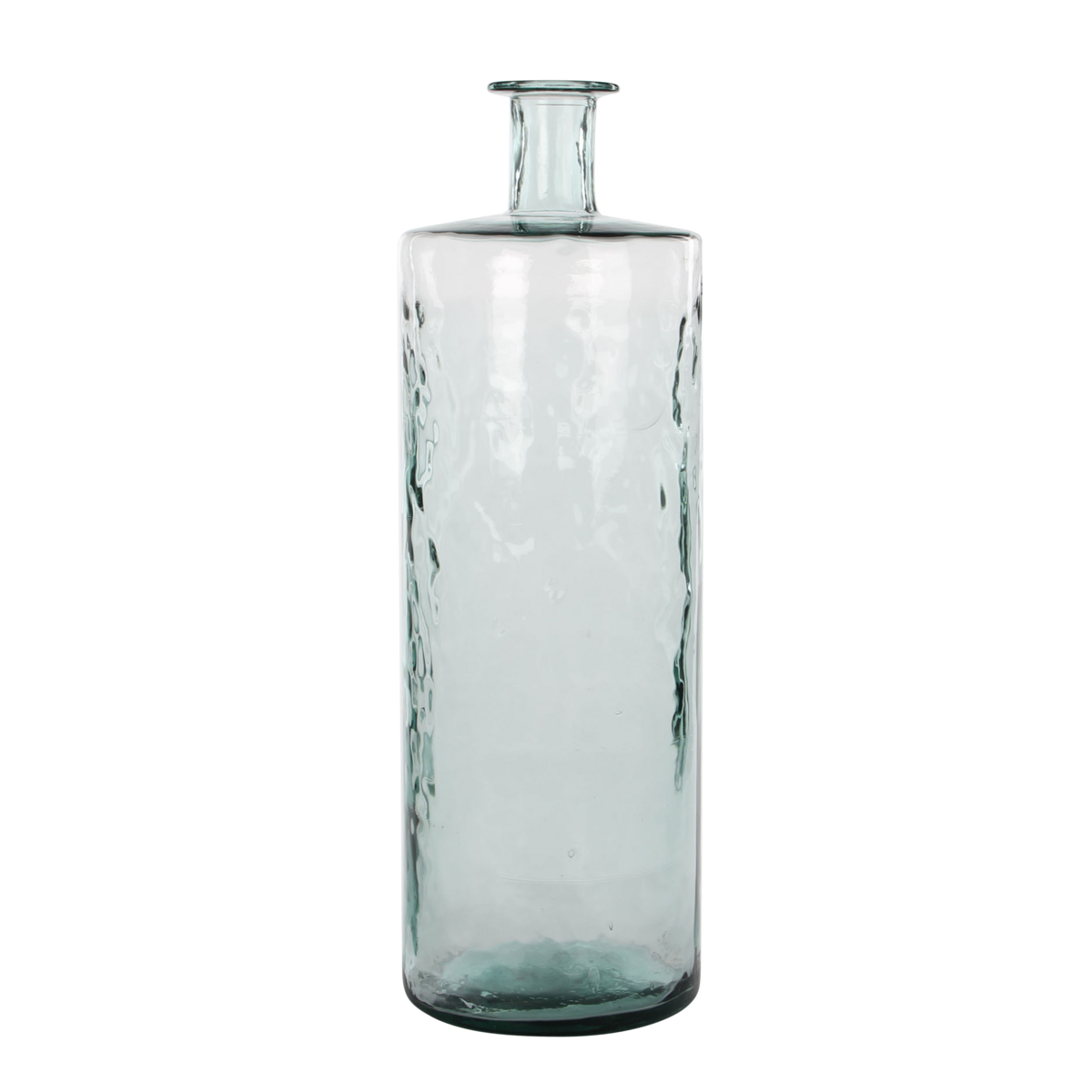 GUAN Vase Bouteille - H75 x Ø25 cm - Verre recyclé - Transparent