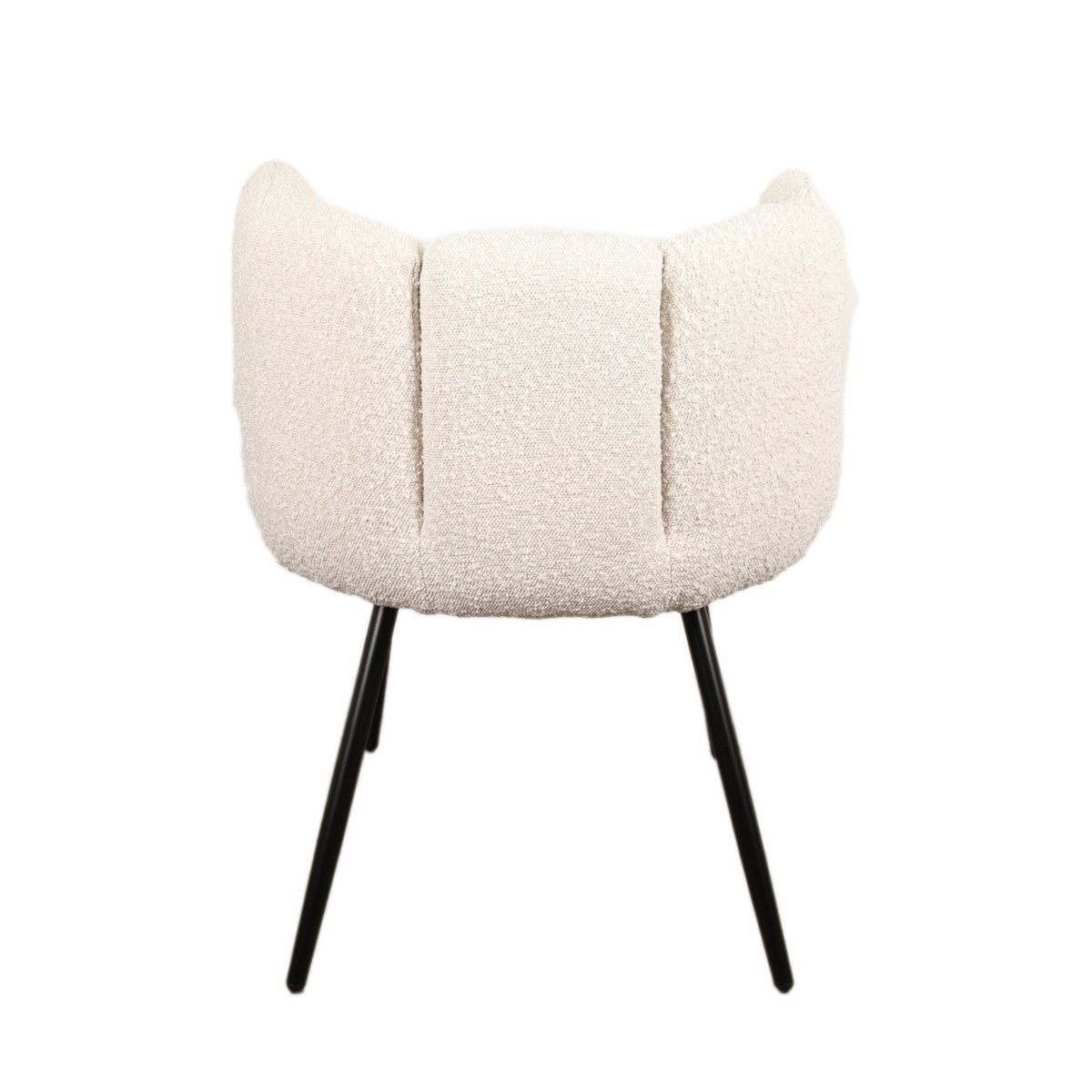 HIGH FIVE - Chaise Blanc perle bouclette (Lot de 2)