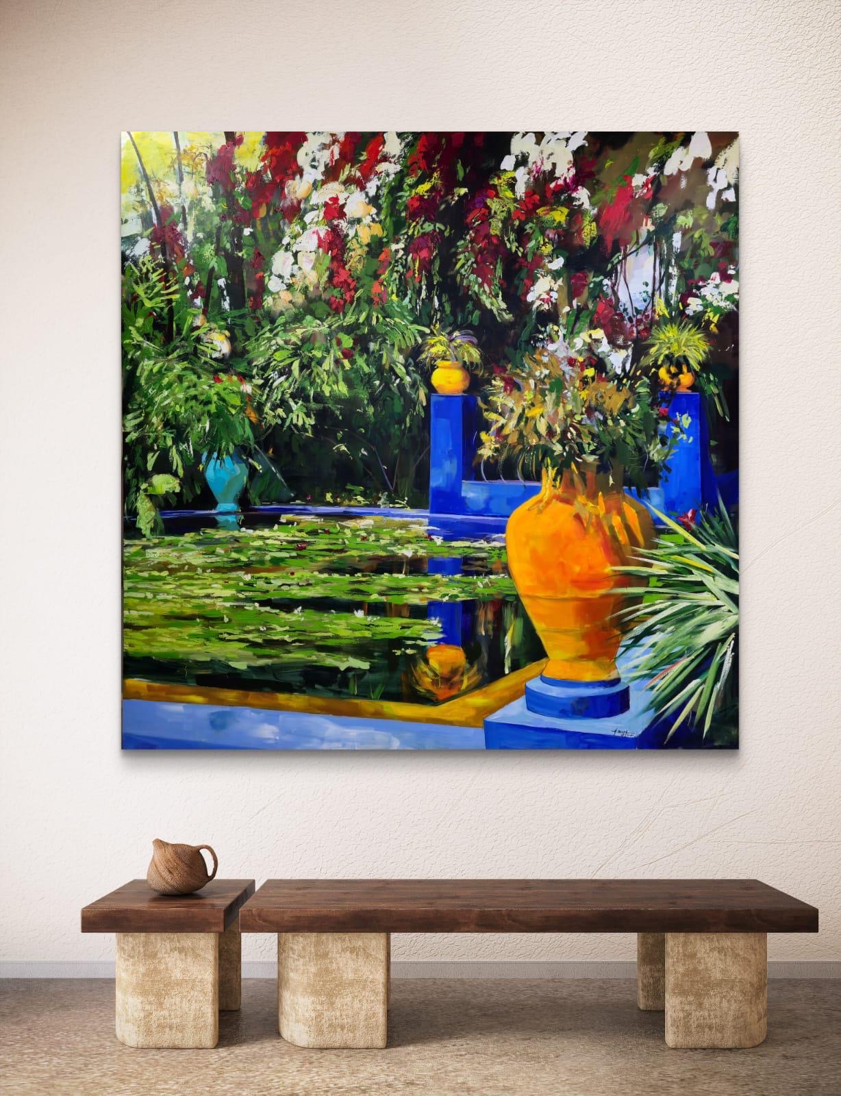 Tableau - Jardin secret - par Aziz Benja