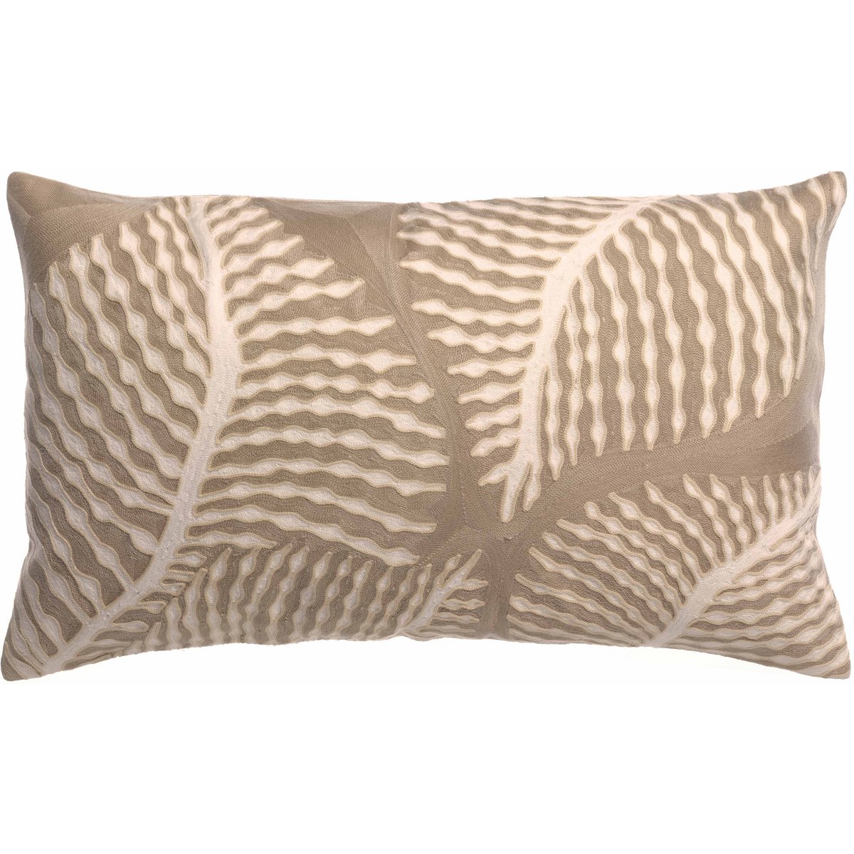 FLORA - Coussin brodé GALET - 40 x 65 cm