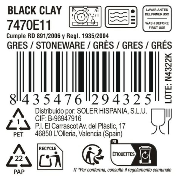 BLACK CLAY - Bol médium - Diamètre 14 cm