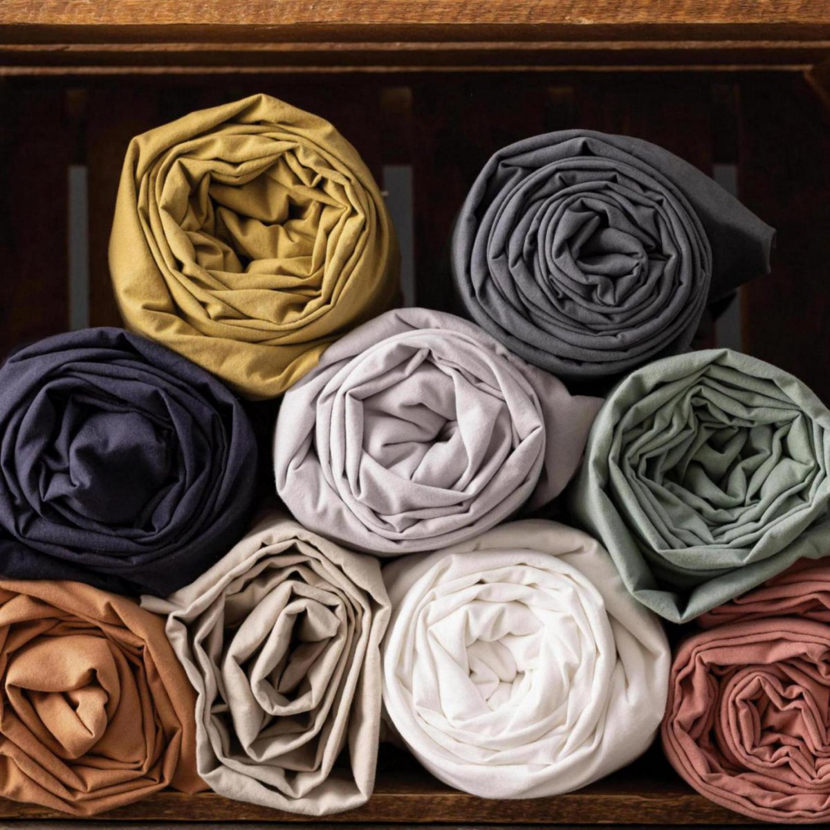 CALITA - Drap housse CANNELLE - 180x200 bonnet 30 cm