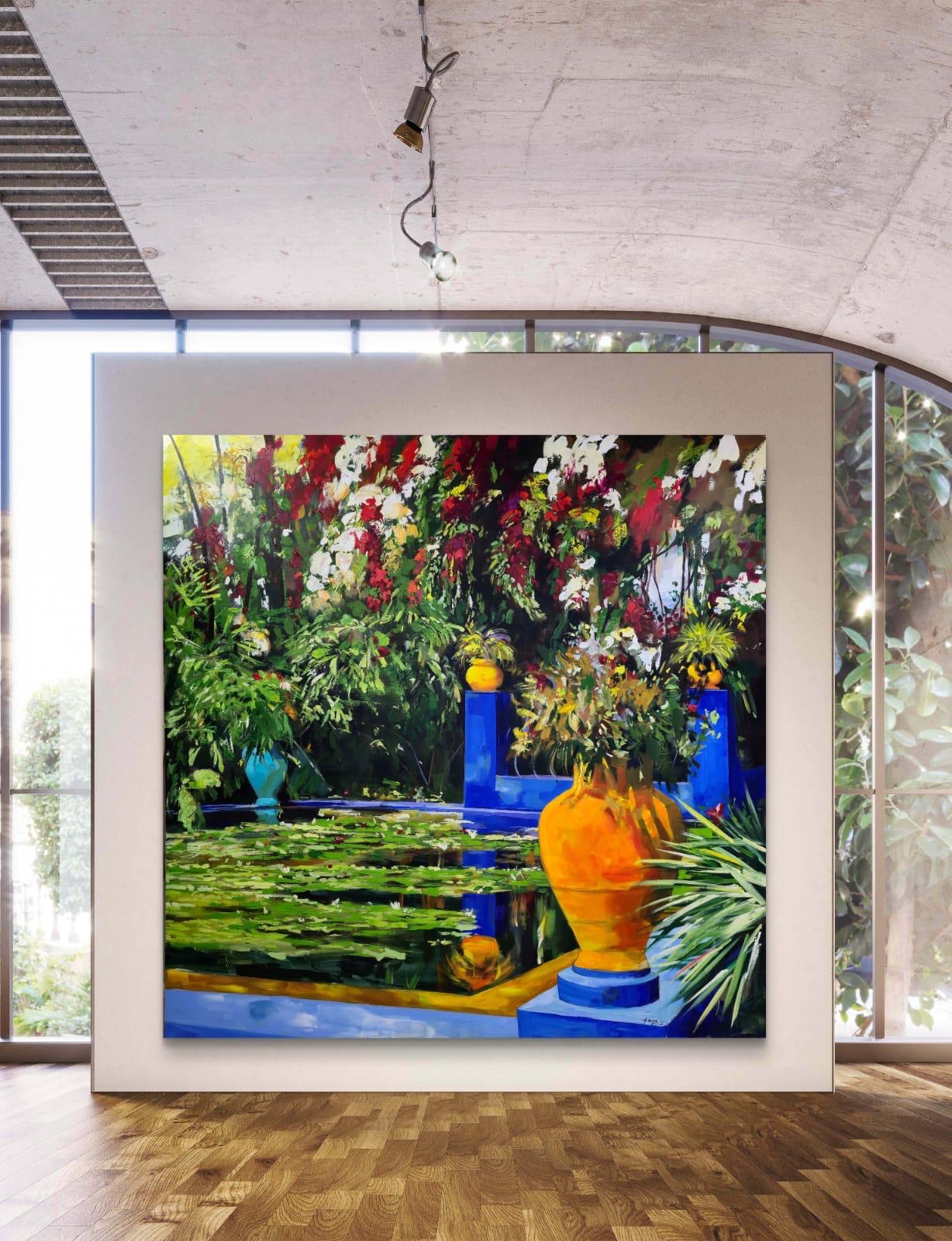 Tableau - Jardin secret - par Aziz Benja