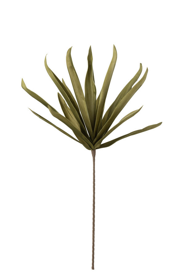 EVA - Fleur feuilles longues 1 tête verte