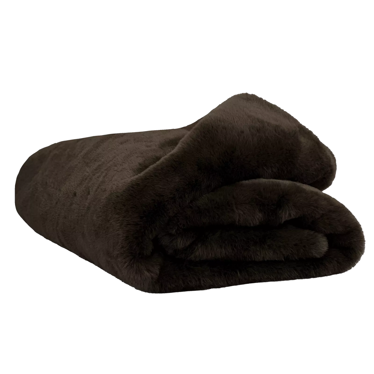 CHAMONIX Couvre-lit fausse fourrure brun 240x260