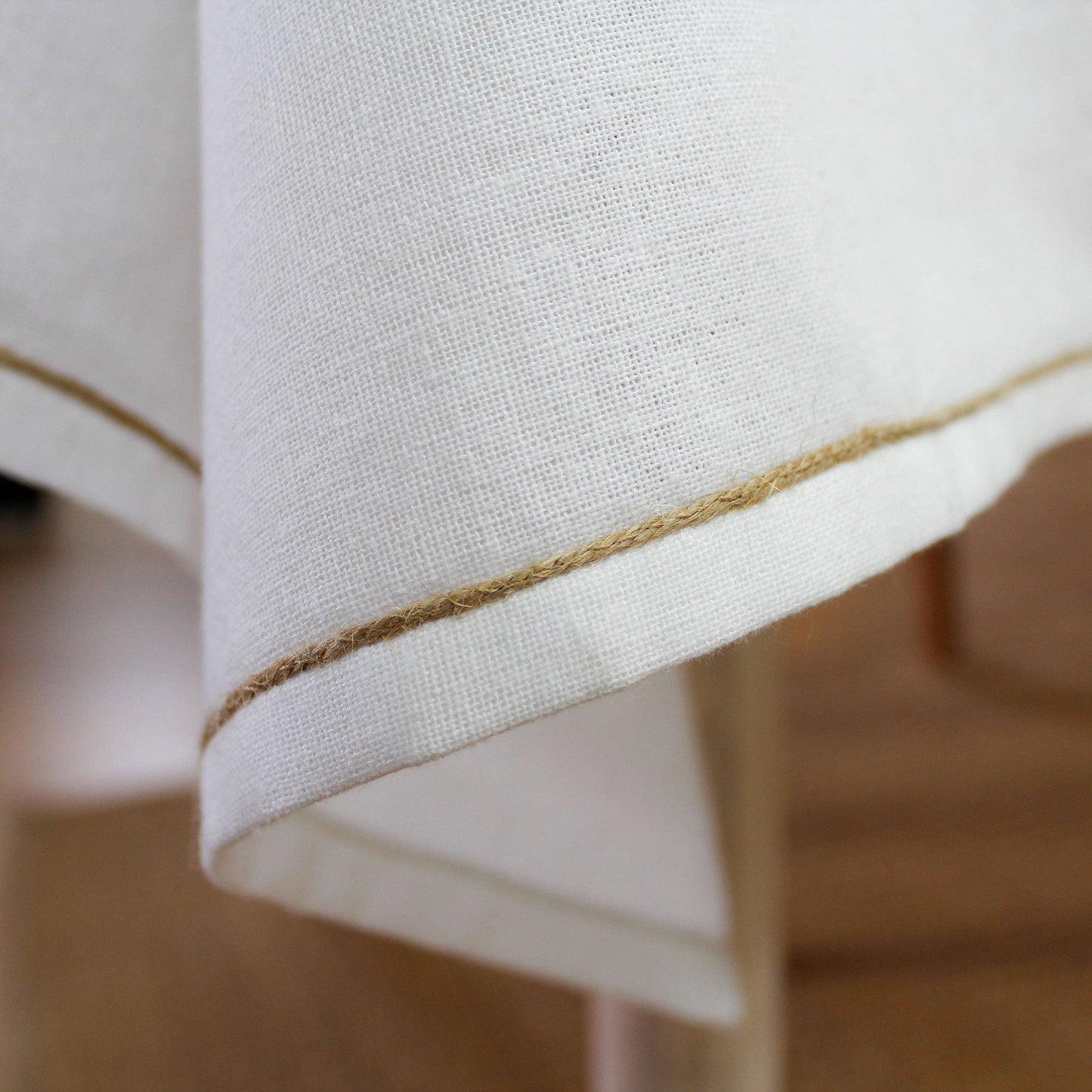 LINA Nappe coton recyclé Gris Clair / 140x240 cm
