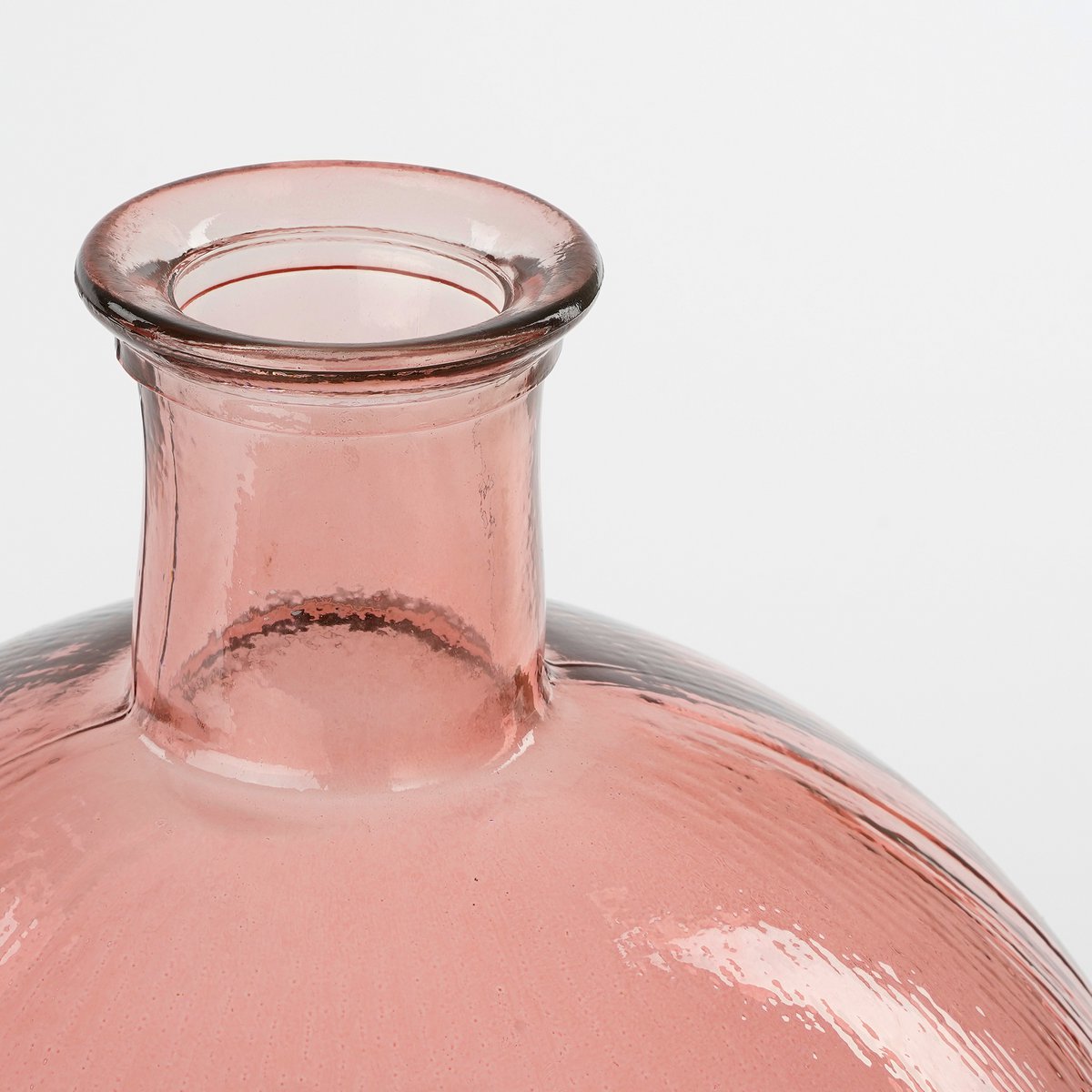 FIRENZA - Vase Bouteille - H42 x Ø34 cm - Verre recyclé - Rose Clair