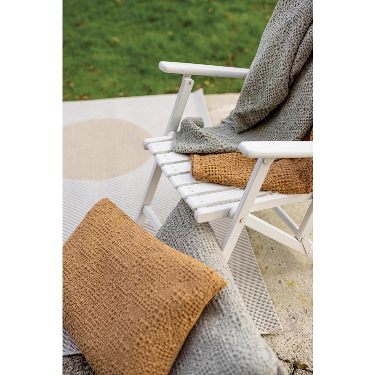 TANA - Jeté de lit stonewashed Epice 140 x 200