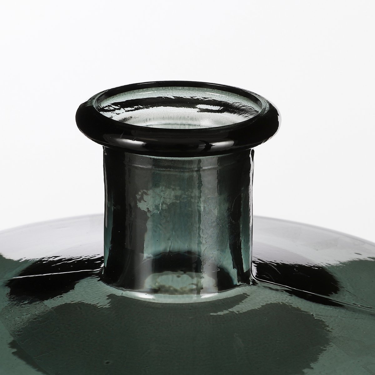 GUAN Vase Bouteille - H26 x Ø21 cm - Verre recyclé - Vert