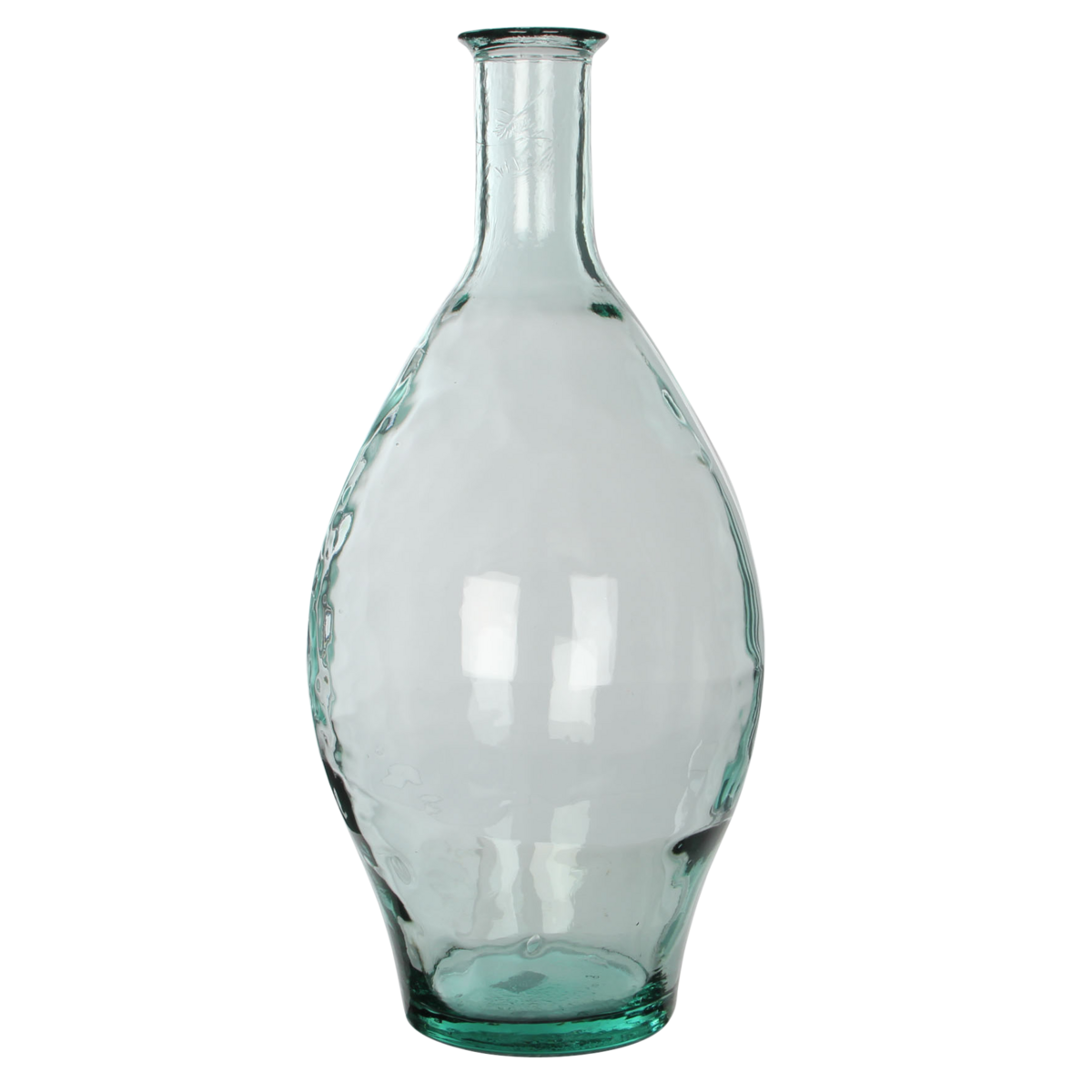 KYARA Vase Bouteille - H60 x Ø28 cm - Verre recyclé - Transparent