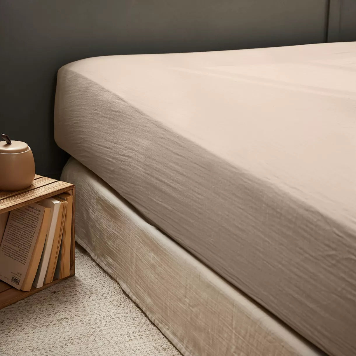 GAIA - Linge de lit gaze de coton Ficelle