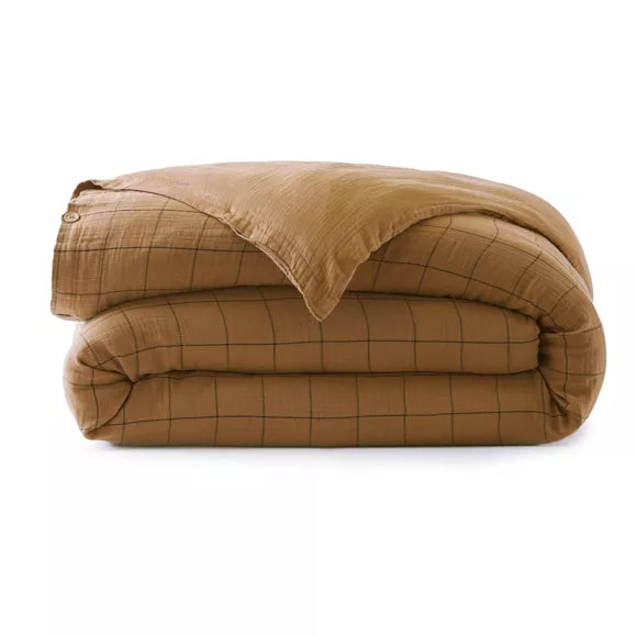 GAIA MATCH - Linge de lit gaze de coton Camel