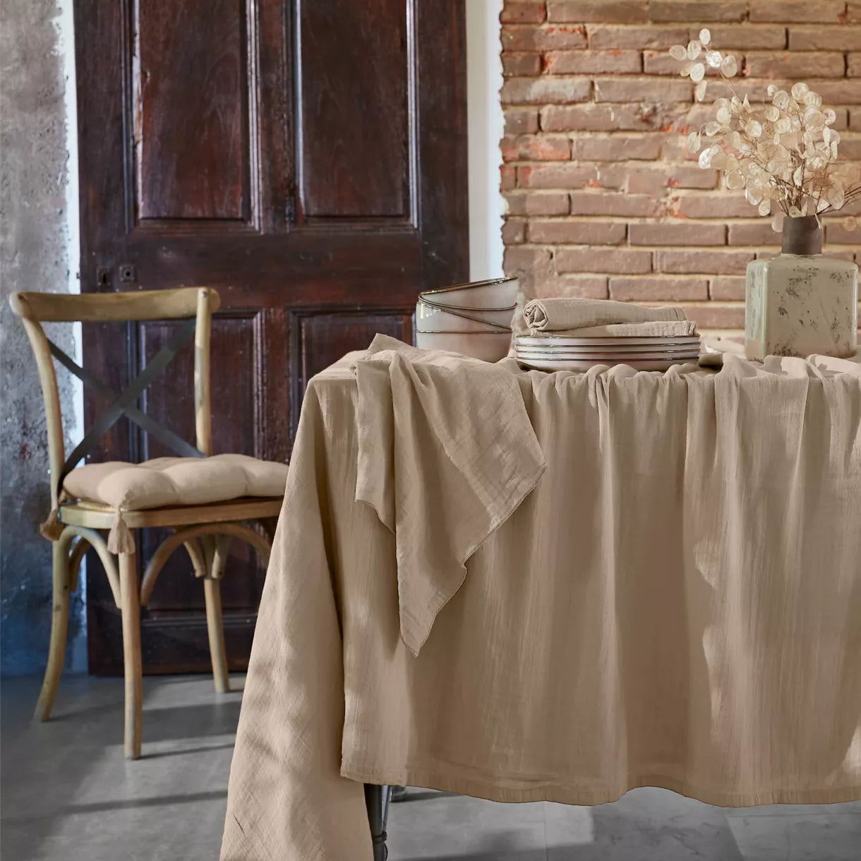 GAIA Nappe gaze de coton Lin