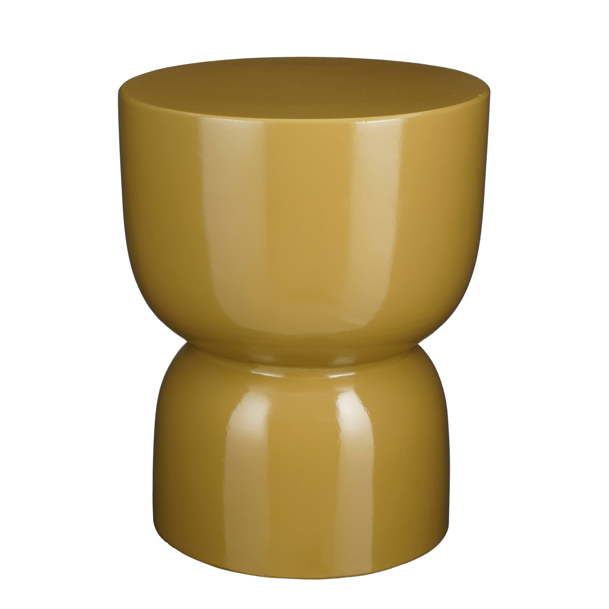 STAGE- Table d'appoint Ciment Jaune - H45 x Ø35 cm