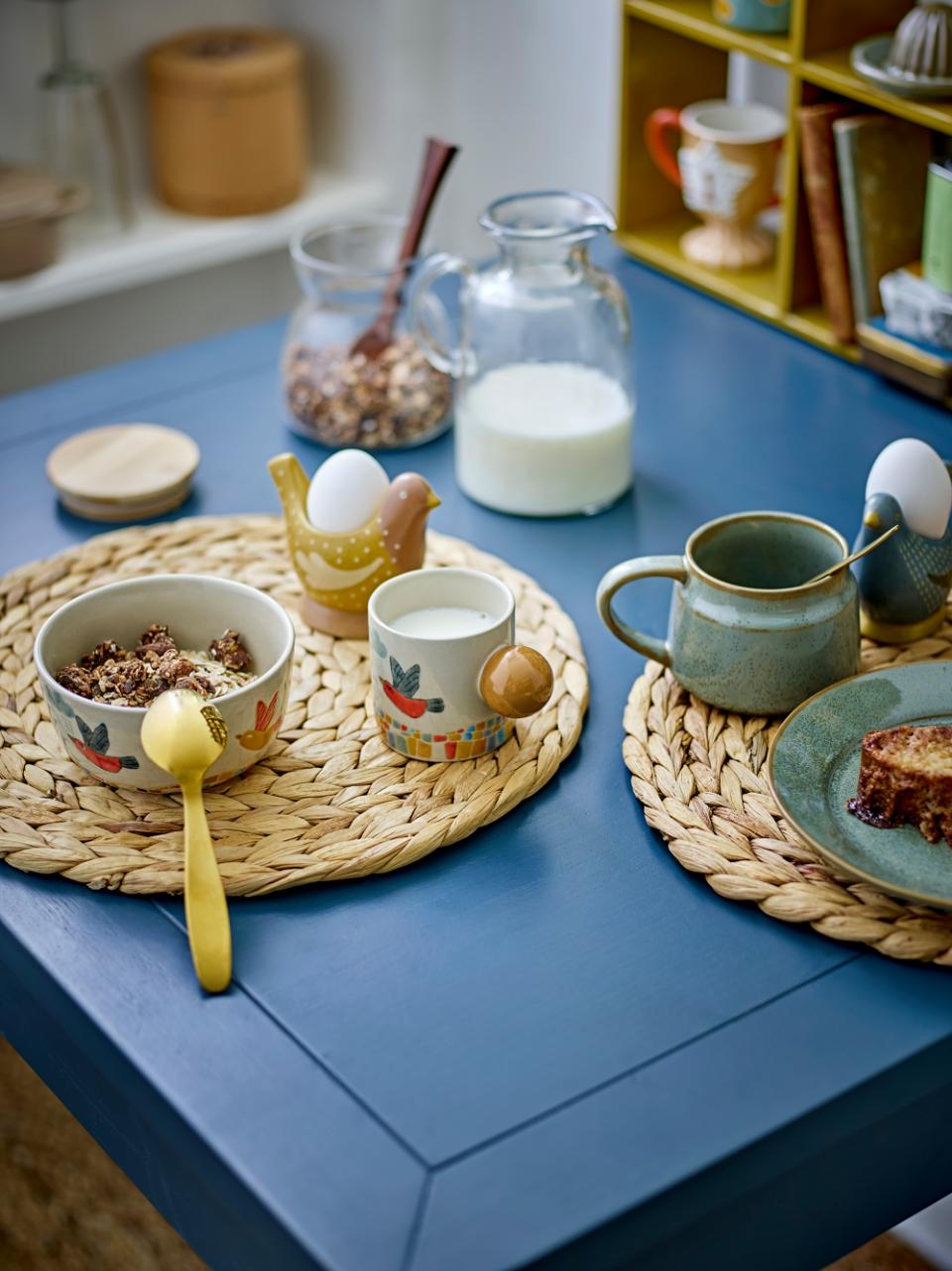 BIRDY coquetier grès jaune ou bleu