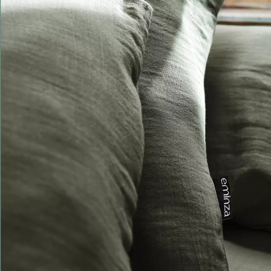 GAIA - Linge de lit gaze de coton Vert Romarin