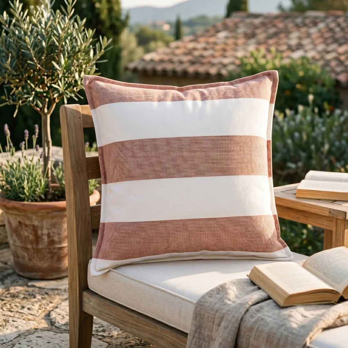 NOA Housse de coussin extérieur Brique