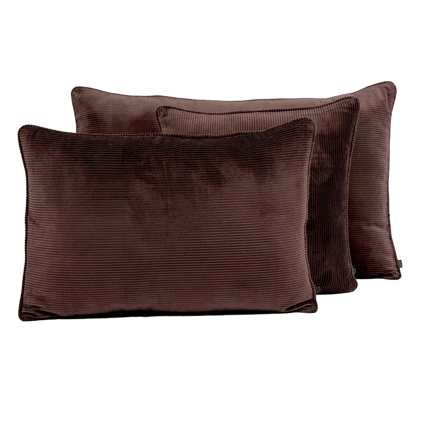 HAMBOURG Housse de coussin velours côtelé Ganache