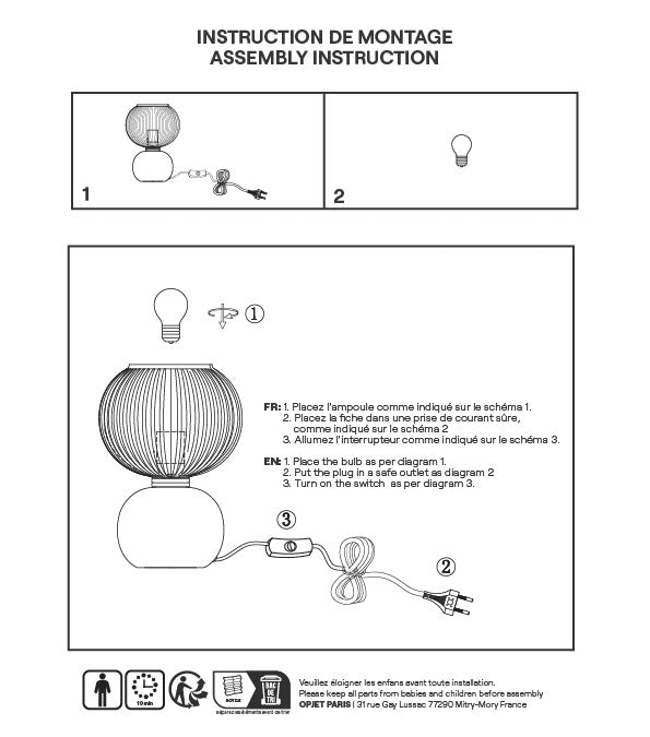 ADONIS lampe léopard H28cm