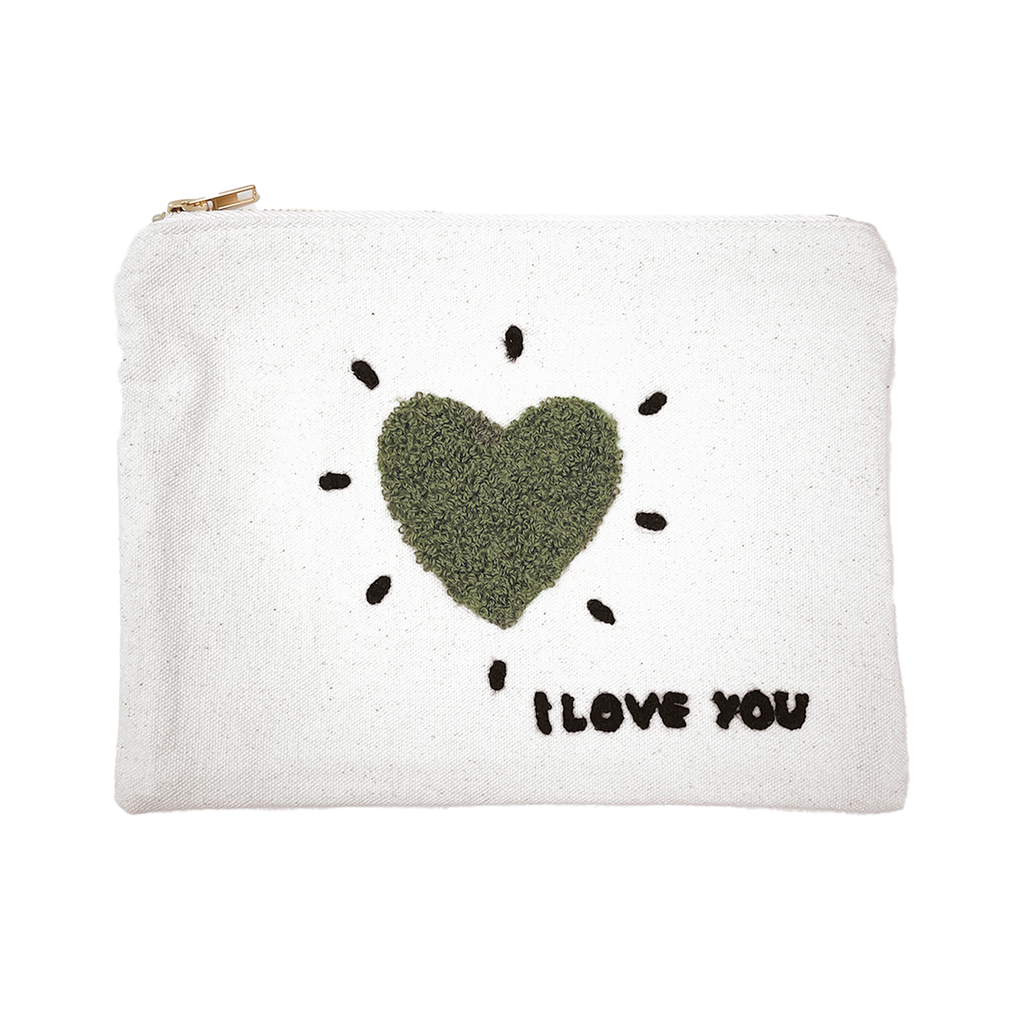 Trousse influence coeur Love vert