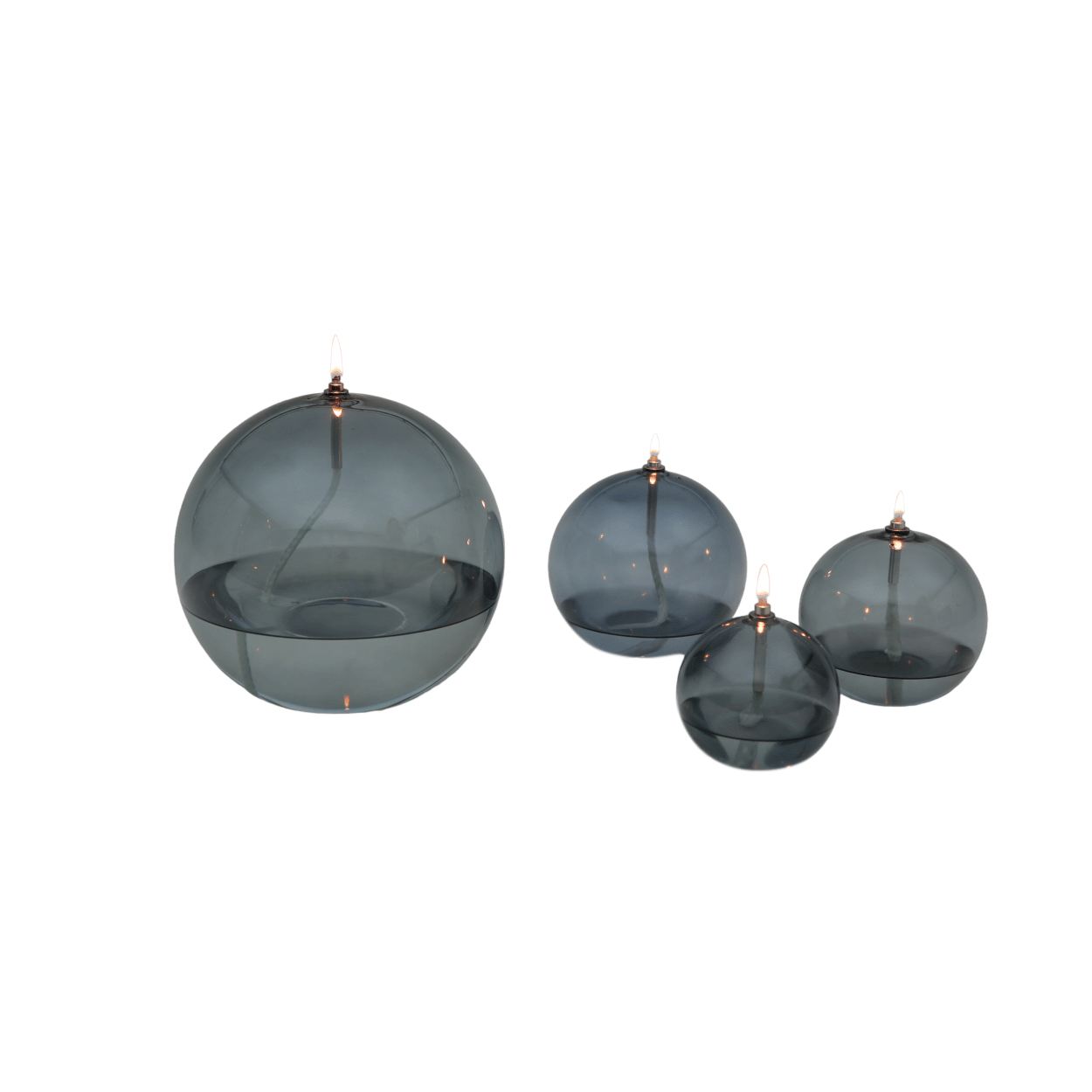 SPHERE lampe à huile smoke M