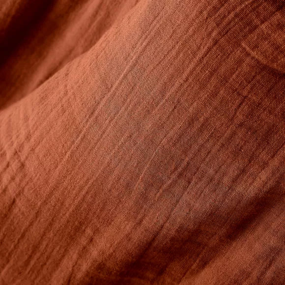GAIA Nappe gaze de coton Terracotta