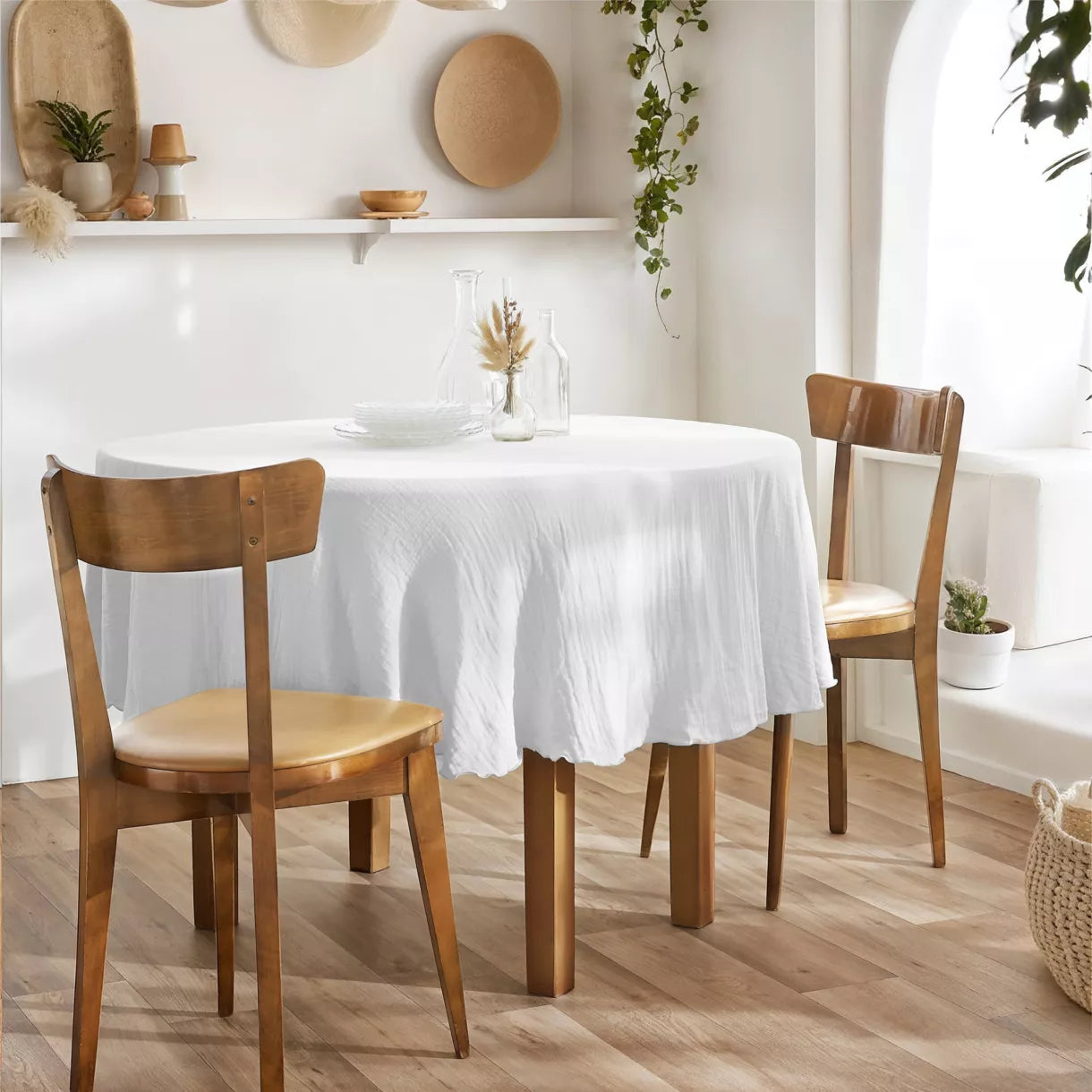 GAIA Nappe gaze de coton Blanc