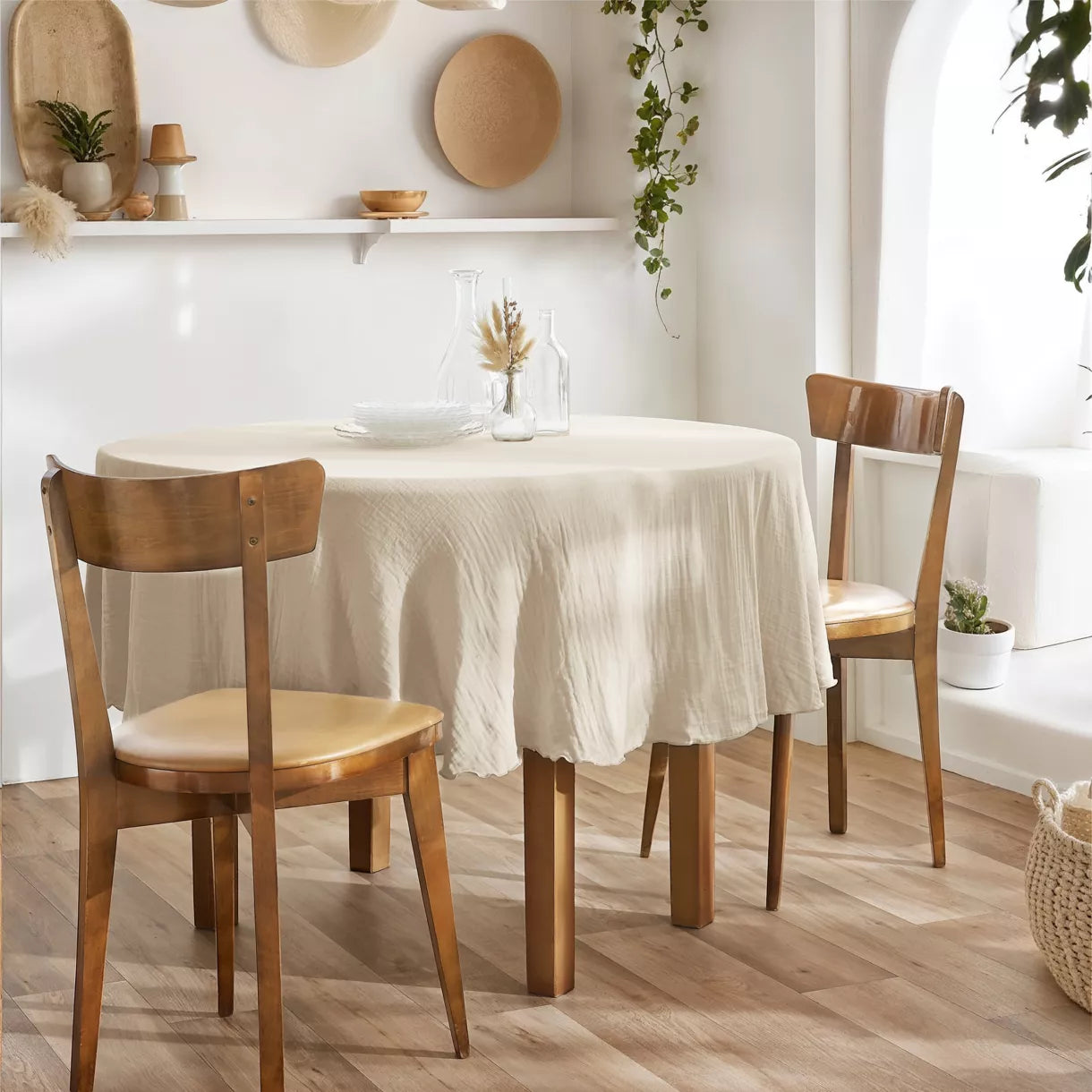 GAIA Nappe gaze de coton Craie