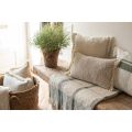 JANE - Plaid jacquard Multico Olive- 130 x 160 cm