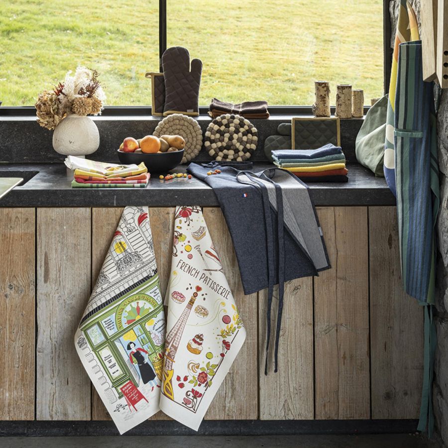 Lot gant de cuisine/manique - Café