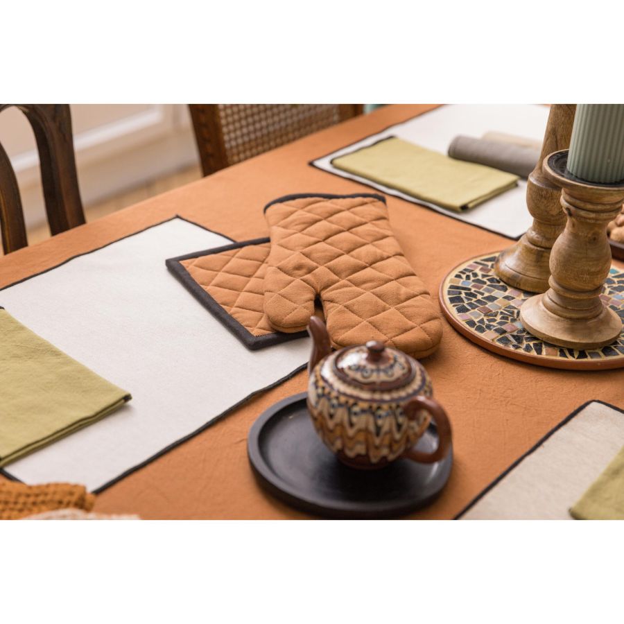 Lot gant de cuisine/manique - Caramel