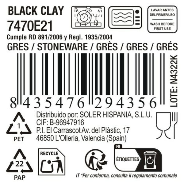BLACK CLAY - Plat de service - 29x13 cm