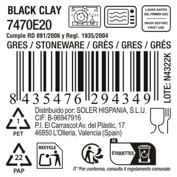 BLACK CLAY - Plat de service - 25 x 11 cm