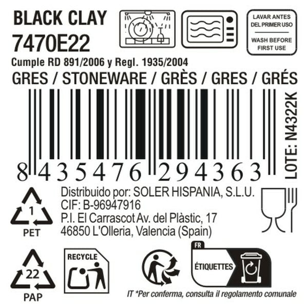 BLACK CLAY - Plat de service - 33 x 15 cm