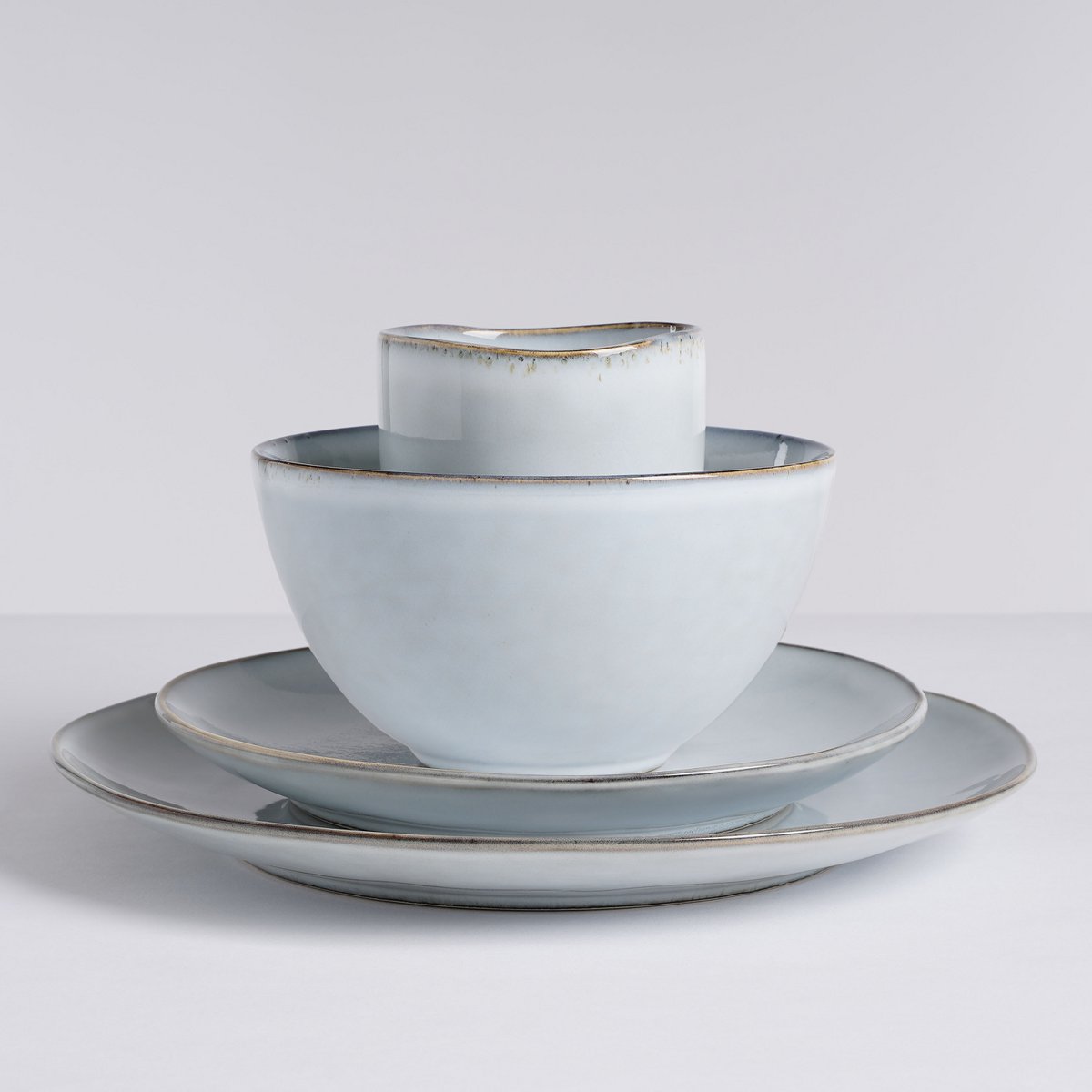 TABO Service de Vaisselle 4 Personnes - Gris