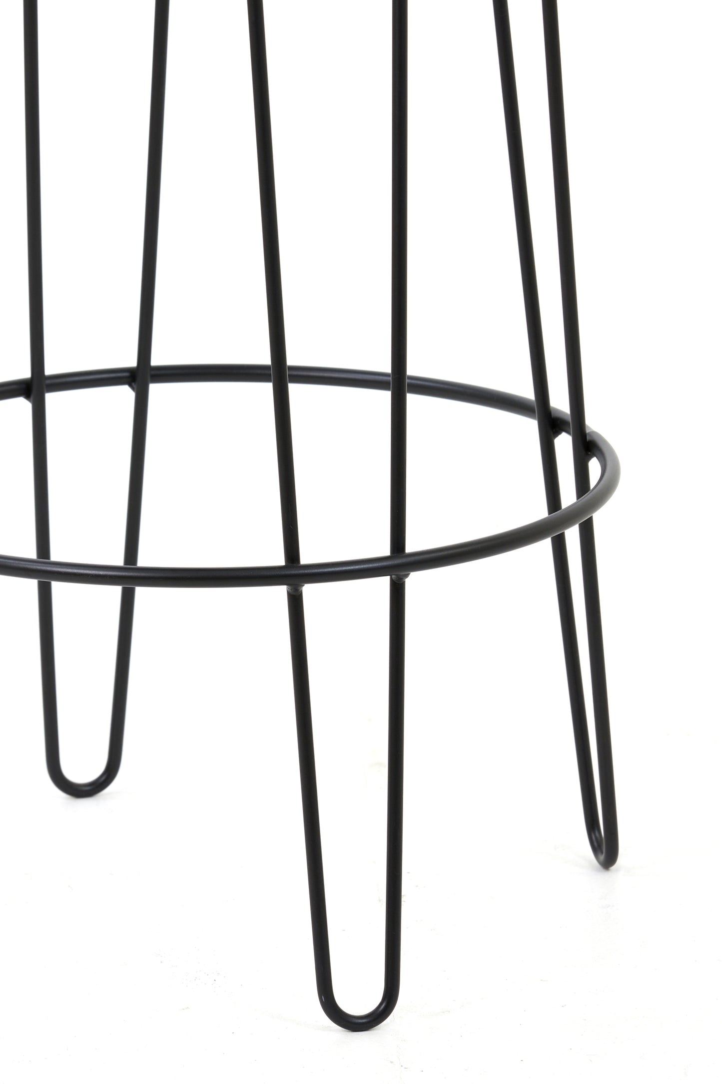 ALICE - 2 Tabourets bouclé Beige/ noir