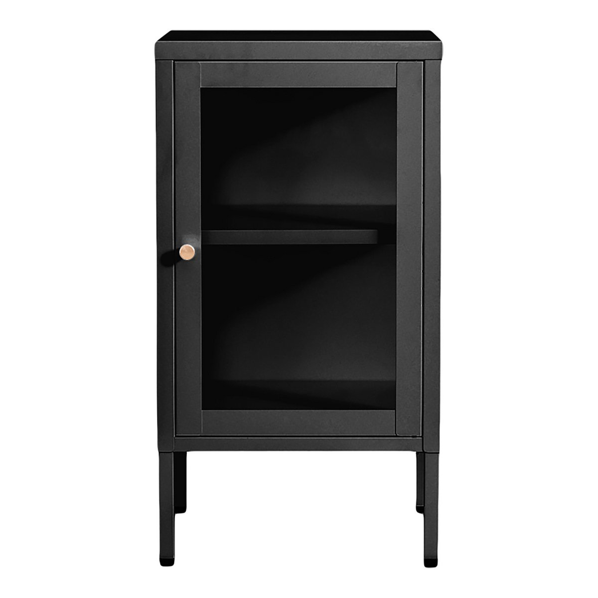 DALBY - Table d'appoint / chevet - métal Noir - H 70 cm