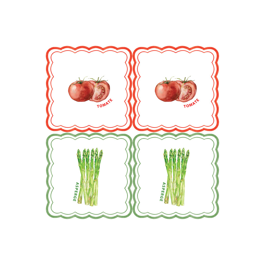TOMATE ASPERGE  Serviettes en papier x20