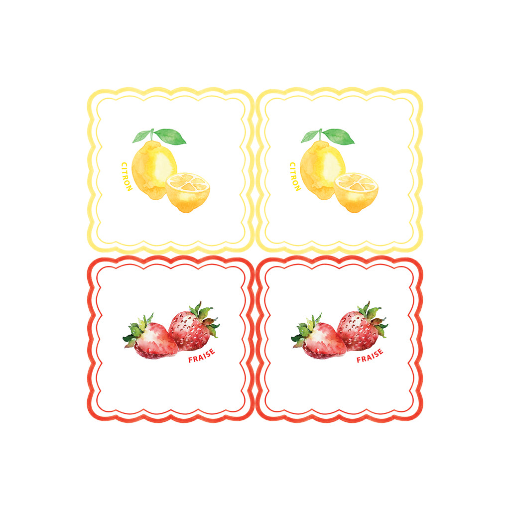 FRAISE CITRON  Serviettes en papier x20