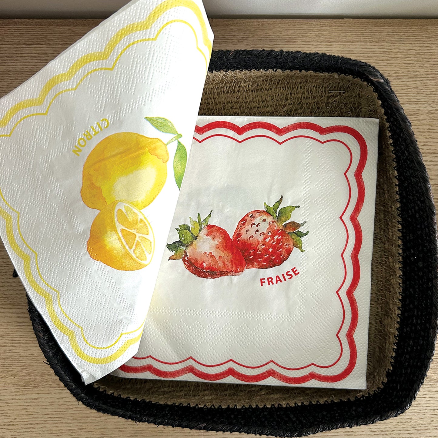 FRAISE CITRON  Serviettes en papier x20