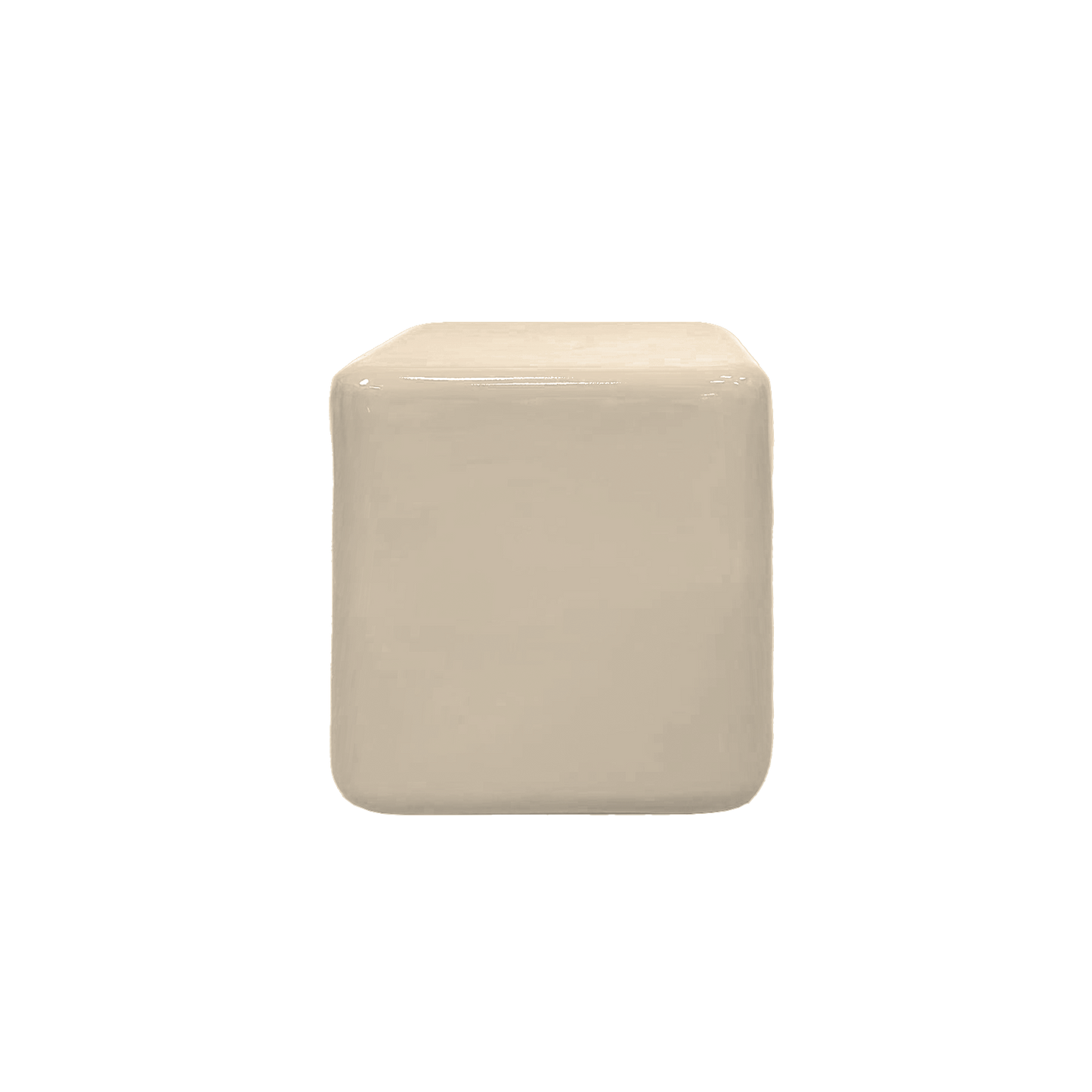 RETRO Bout de canapé céramique beige H40 cm