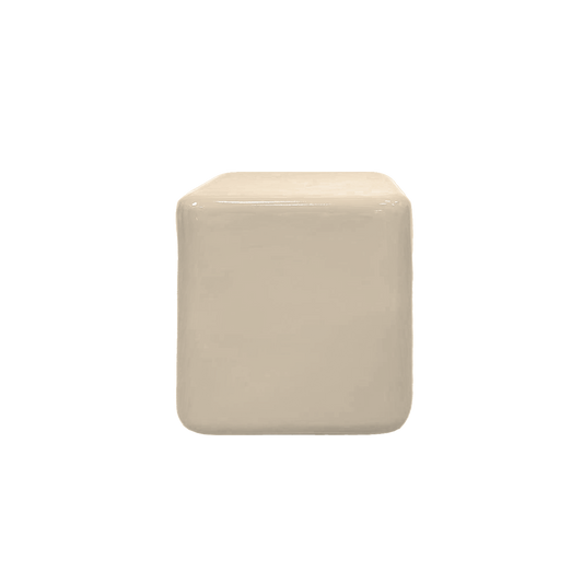 RETRO Bout de canapé céramique beige H40 cm