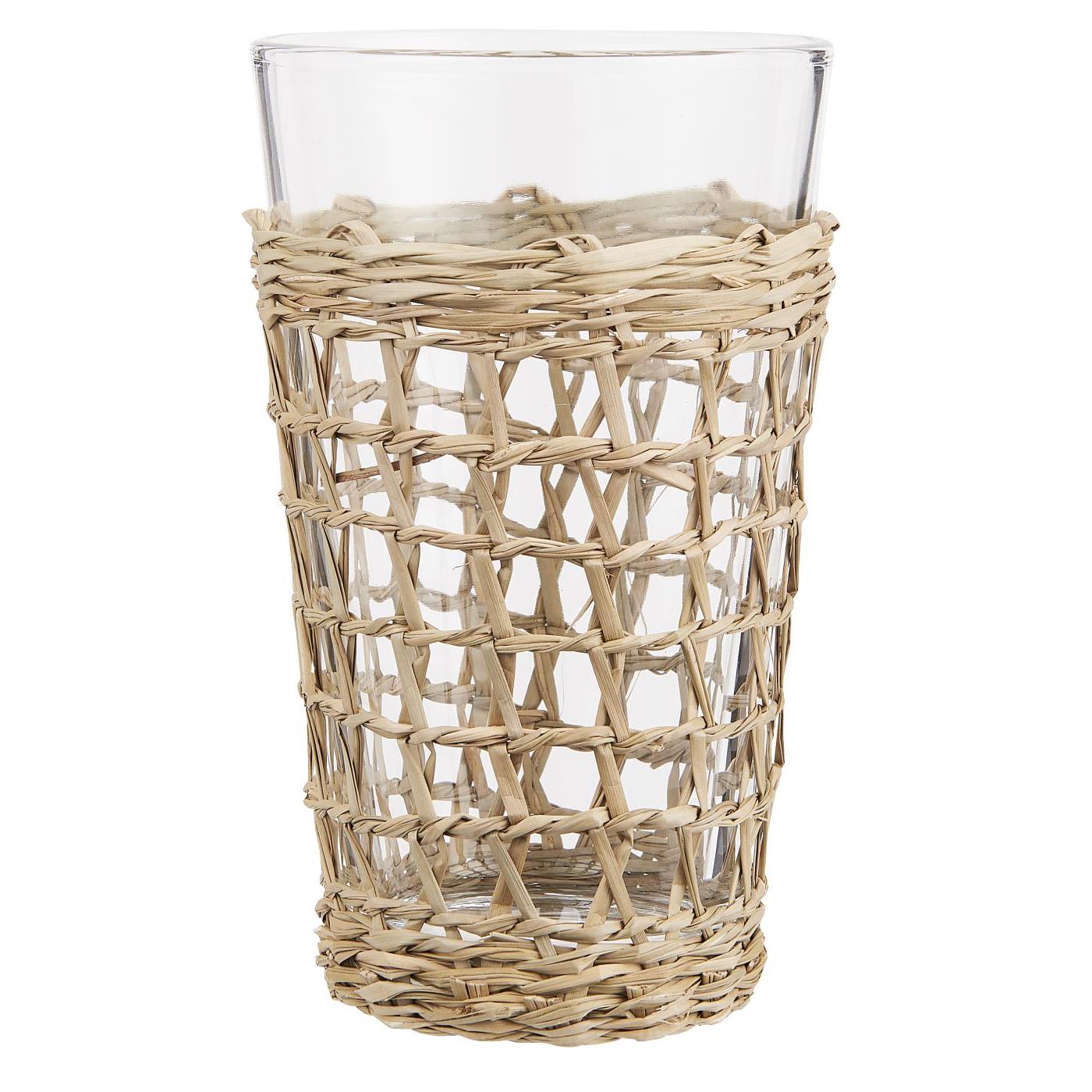 ZELDA - Grand Verre entourage Rotin amovible