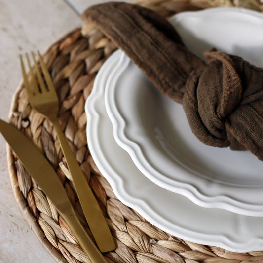 CHARLOTTE - Assiette creuse 22cm grès blanc