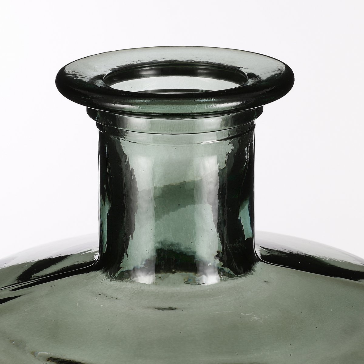 GUAN Vase Bouteille  - H75 x Ø25 cm - Verre recyclé - Vert