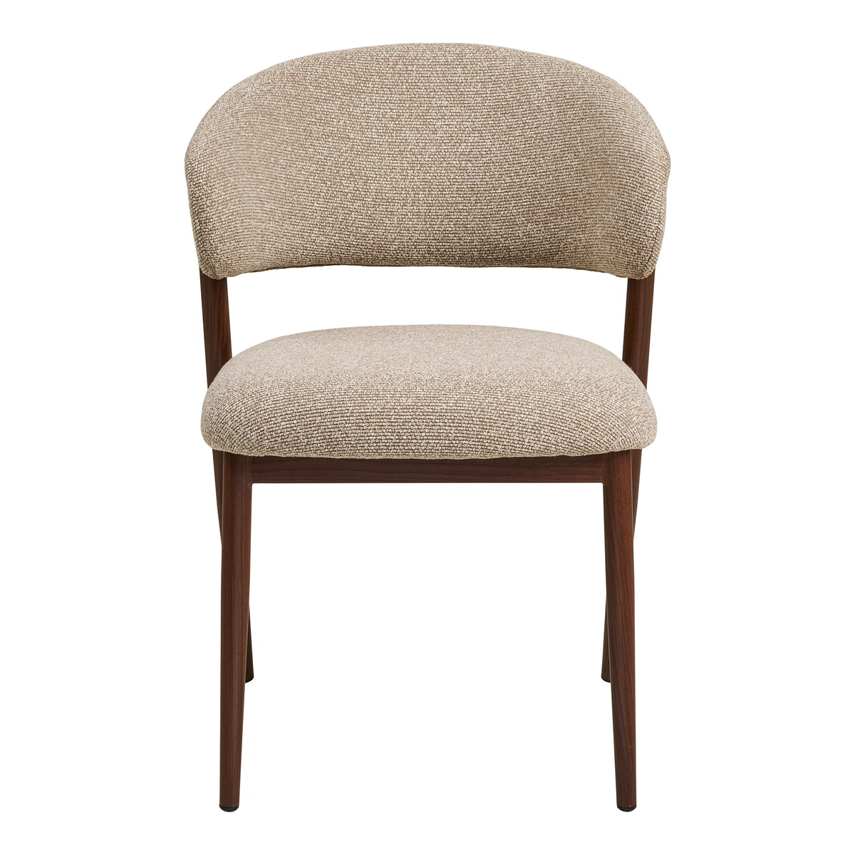 CAVI Chaise beige chiné Pieds brun foncé